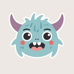Cute Monster vector illustration for kids' adventure tales