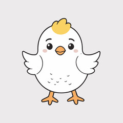 Cute Bird for kids story book vector illustration