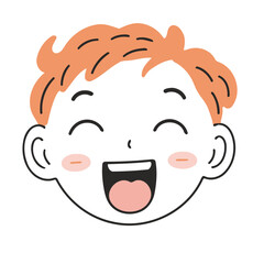 Cute vector illustration of a Face for toddlers story books