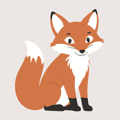 Cute Fox for kids vector illustration