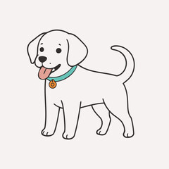 Cute Dog for kids' storytelling vector illustration