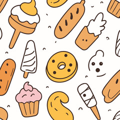 Vector illustration of a cute Bakery for toddlers story books