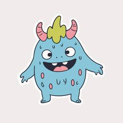 Cute vector illustration of a Monster for kids