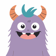 Cute Monster for toddlers story books vector illustration
