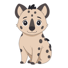 Vector illustration of a delightful Hyena for early readers' enjoyment