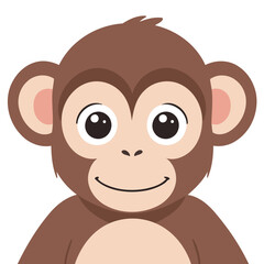 Vector illustration of a cute Monkey for kids books