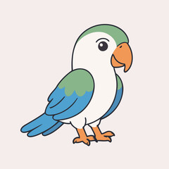 Cute Parrot for kids vector illustration