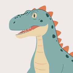 Cute Allosaurus for toddlers' playful adventures vector illustration