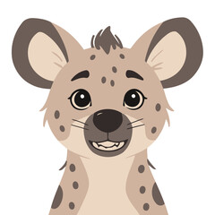 Cute Hyena vector illustration for preschoolers' learning moments