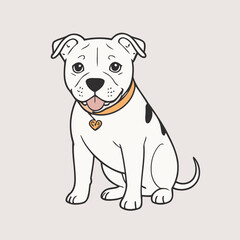 Vector illustration of an endearing Dog for kids' bedtime stories