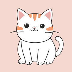 Cute Cat vector illustration for preschoolers' learning moments