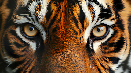 Big eyes. Eyes of a red tiger close up. --ar 16:9