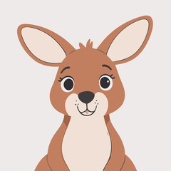 Cute Kangaroo vector illustration for kids' adventure tales