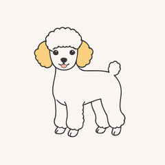 Cute Dog for toddlers' learning books vector illustration