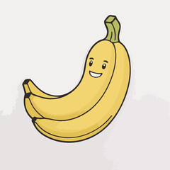Cute vector illustration of a Banana for children's bedtime stories