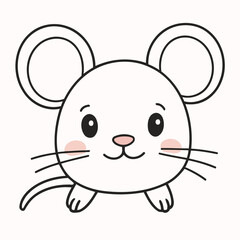 Cute Mouse for toddlers story books vector illustration