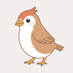 Cute Finch for toddlers' playful adventures vector illustration