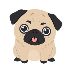 Cute Dog for preschoolers' storybook vector illustration