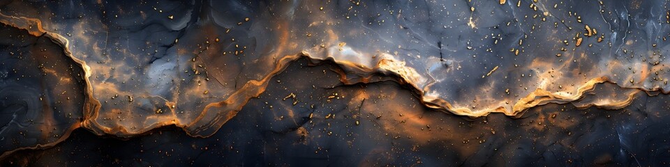 Dramatic Fractal-Like Marble Texture with Fiery,Cosmic Undertones for Premium Background or Wallpaper Design