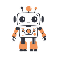 Vector illustration of a delightful Robot for early readers' enjoyment
