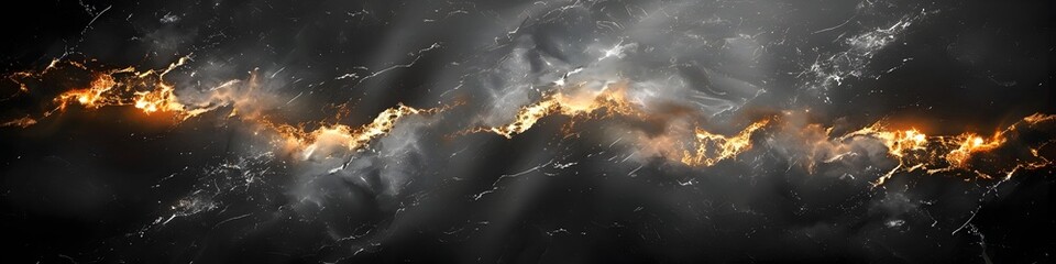 Dramatic Fiery Marble Texture with Clouds of Smoke and Ash