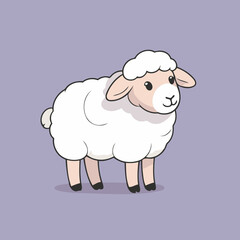 Cute Sheep for kids books vector illustration
