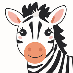Cute vector illustration of a Zebra for children's bedtime stories