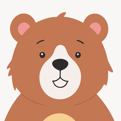 Vector illustration of a cute Bear for toddlers story books