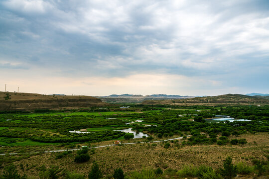 Chifeng City Keshiketeng Banner Beijiang Scenic Avenue passes through Wuxian Grassland