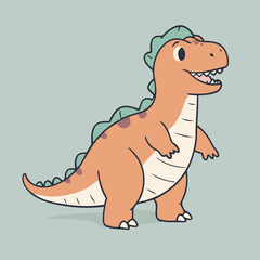 Cute vector illustration of a Dino for children story book