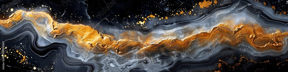 Poster Mesmerizing Cosmic Marble Texture:A Hypnotic Journey Through Celestial Swirls and Dynamic Flows