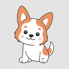 Cute vector illustration of a Dog for youngsters' picture books