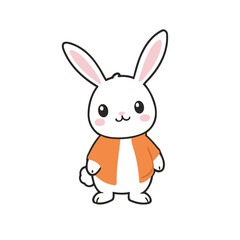 Cute vector illustration of a Rabbit for youngsters' imaginative stories