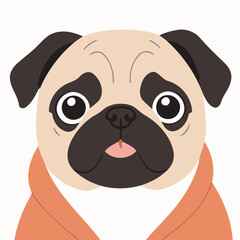 Vector illustration of a cute Dog for kids books