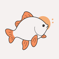 Cute Fish vector illustration for preschoolers' learning moments