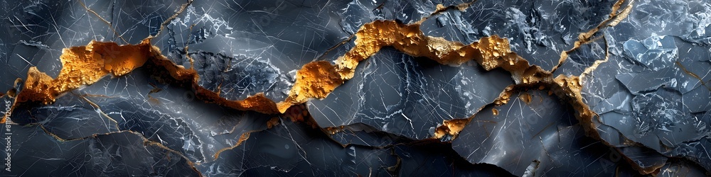 Aufkleber this premium black marble texture features an intricate,dramatic pattern of gray and gold veins crea