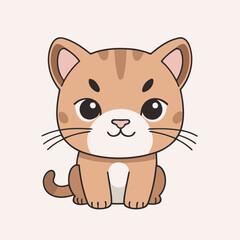 Vector illustration of a cute Puma for children