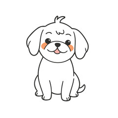 Cute vector illustration of a Dog for youngsters' imaginative stories