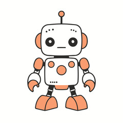Vector illustration of a playful Robot for preschoolers' storytime