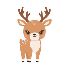 Cute vector illustration of a Deer for children story book