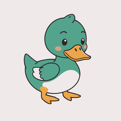 Vector illustration of a friendly Duck for little ones' joyful exploration