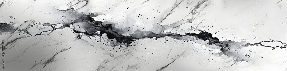 Aufkleber dramatic black and white marble texture abstract background with captivating organic patterns and fl
