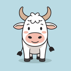 Vector illustration of a sweet Cow for youngsters' imaginative journeys