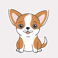 Cute Dog for kids story book vector illustration