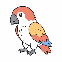 Cute Parrot vector illustration for kids' adventure tales