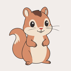 Naklejka premium Cute Chipmunk for toddlers vector illustration