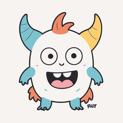 Cute Monster for children's bedtime stories vector illustration