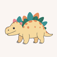 Cute Ankylosaurus vector illustration of a for toddlers books