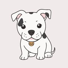 Cute Dog for children's bedtime stories vector illustration