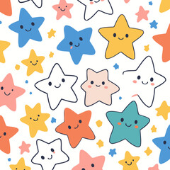 Cute Stars for children's literature vector illustration